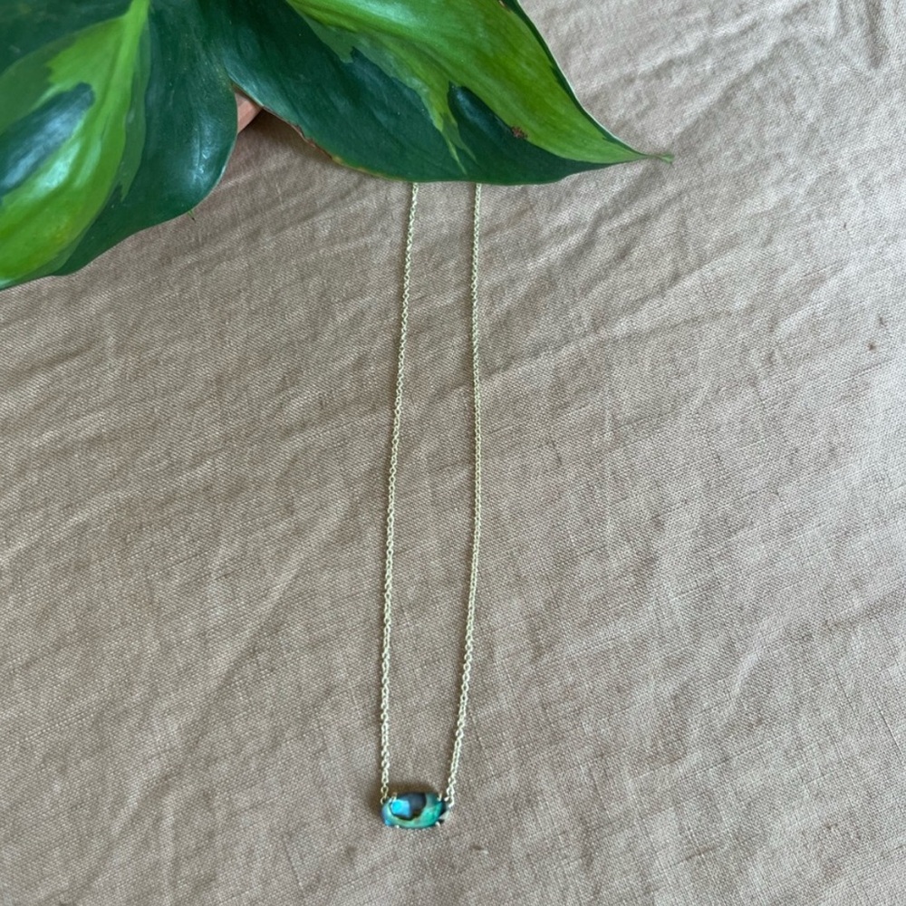 Kendra Scott Elisa Necklace in Abalone Stone - Picture 2 of 4
